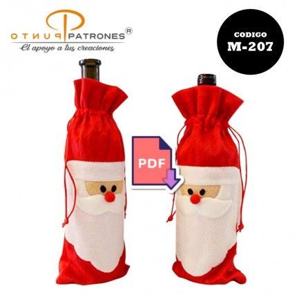 Patrón de funda porta botella PDF