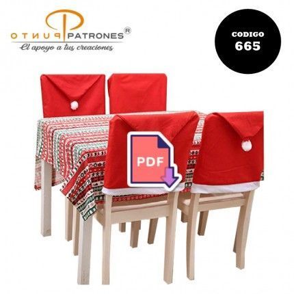 Patrón de cubre silla de navidad PDF