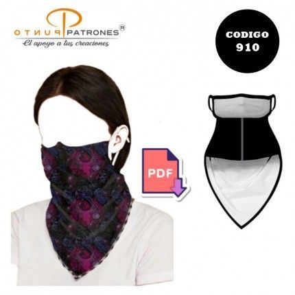 Patrón de pañuelo mascarilla con cierre PDF