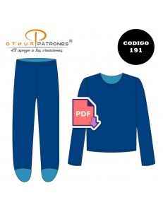 Pijama 2 piezas con pie, unisex MULTITALLA|COD:191 |PDF