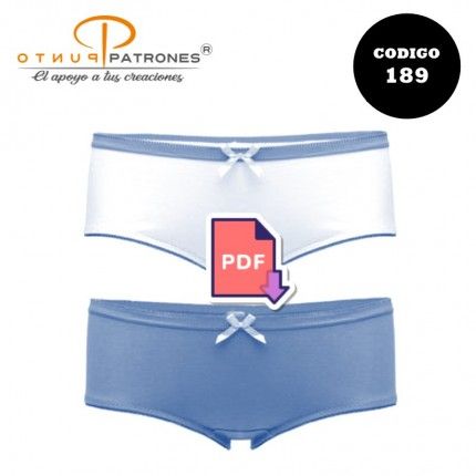 Patrón de panty boxer dama multitalla PDF