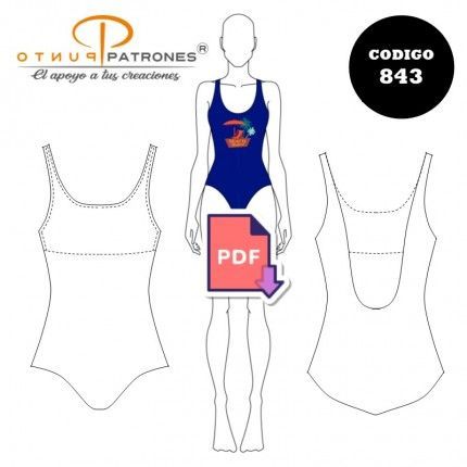 Patrón de bañador con forro en busto PDF