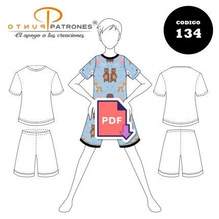 Patrón de conjunto pijama infantil PDF