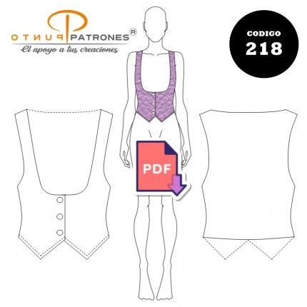 Patrón de chaleco gilet elasticado dama PDF