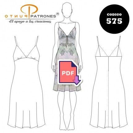 Patrón de vestido suelto PDF