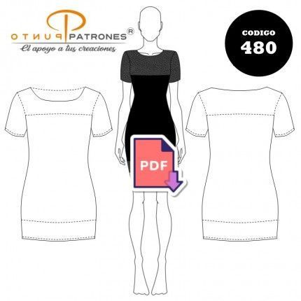 Patrón de vestido corte canesú y en basta PDF