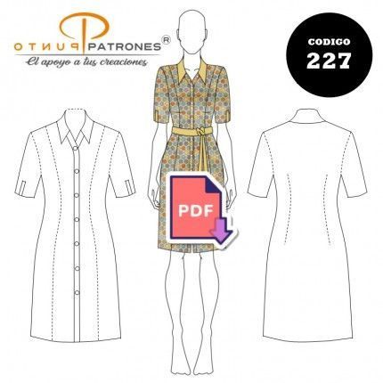 Patrón de vestido camisero PDF