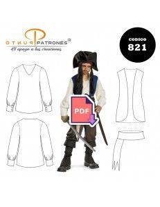 Disfraz de pirata jack |COD:821 |PDF