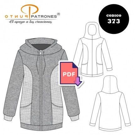 Patrón de chaqueta semilarga de polar PDF