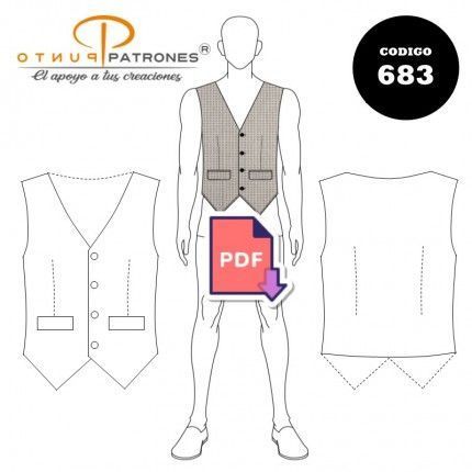 Patrón de gilet de varón PDF
