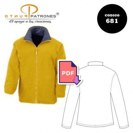 Patrón de chaqueta reversible unisex PDF