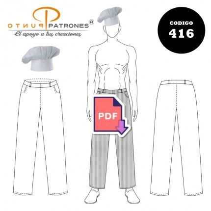 Patrón de pantalón y gorro chef PDF