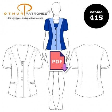 Patrón de blusa corporativa clásica PDF