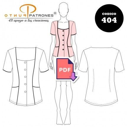 Patrón de blusa laboral completa PDF