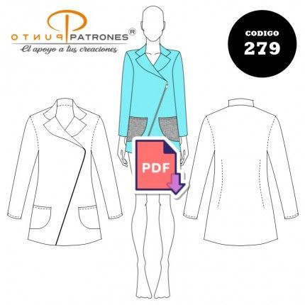 Patrón de chaqueta cruzada PDF
