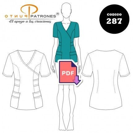 Patrón de blusa clínica completa PDF