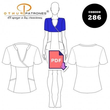 Patrón de blusa laboral moderna PDF