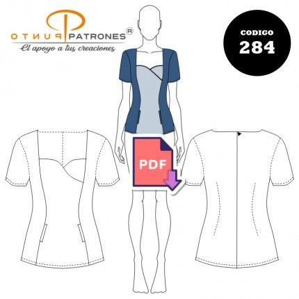 Patrón de blusa de trabajo PDF