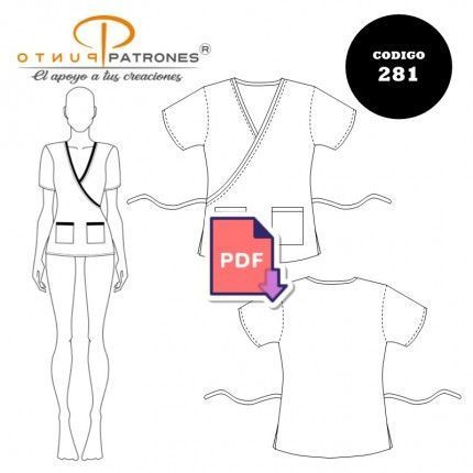 Patrón de blusa hospitalaria PDF