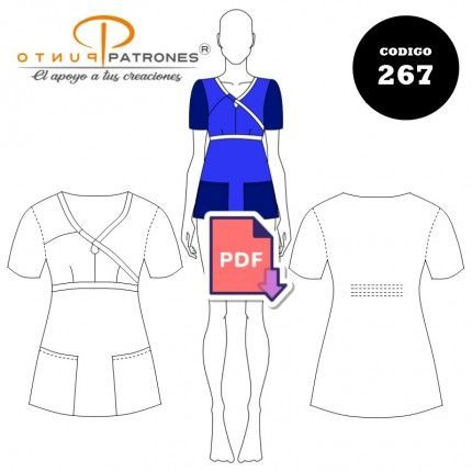 Patrón de blusa laboral PDF