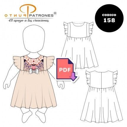 Patrón de vestido bebé con instructivo PDF