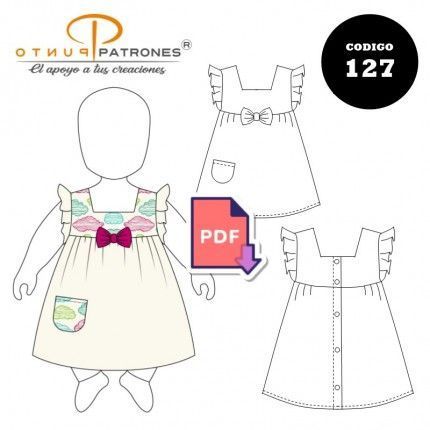 Patrón de vestido bebé PDF