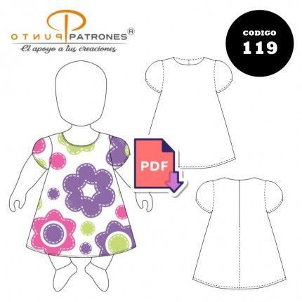 Patrón de vestido Francis bebé PDF