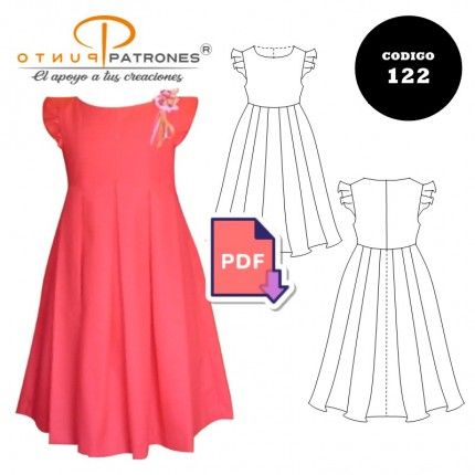 Patrón de vestido tableado PDF