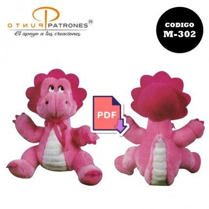 Patrón de peluche de dinosaurio PDF