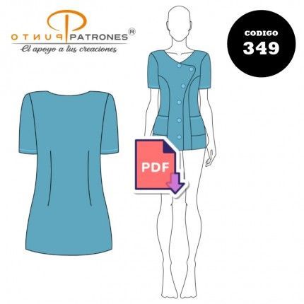 Patrón de blusa clínica PDF