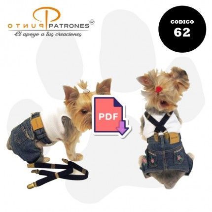 Patrón de jeans y polera para mascotas PDF