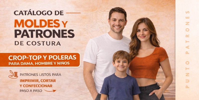Patrones de Poleras y Crop Top PDF para Imprimir | Puntopatrones®
