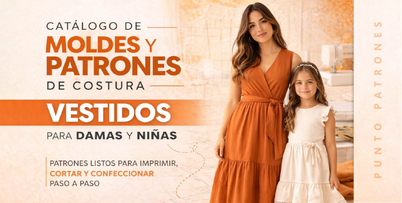 Patrones de Vestidos PDF para Imprimir en Casa | Puntopatrones®