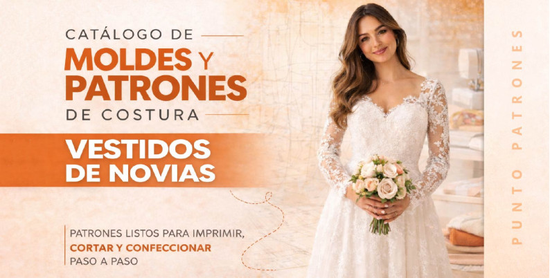 Patrones de Vestidos de Novia PDF para Imprimir | Puntopatrones®