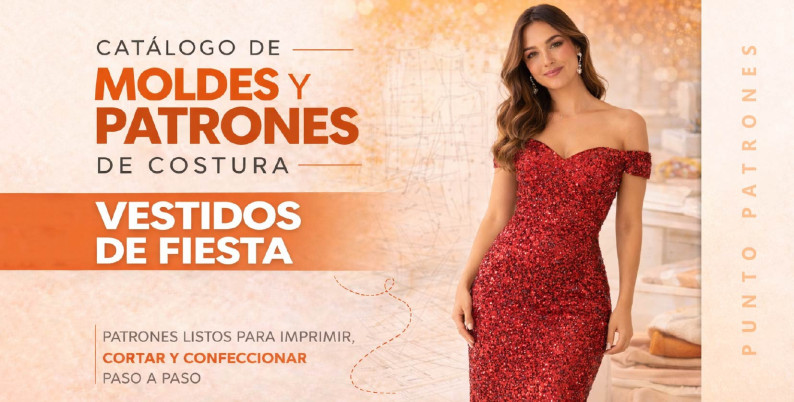 Patrones de Vestidos de Fiesta PDF para Imprimir | Puntopatrones®
