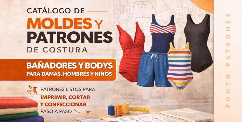 Patrones de Banadores Bikinis y Bodys PDF para Imprimir | Puntopatrones®