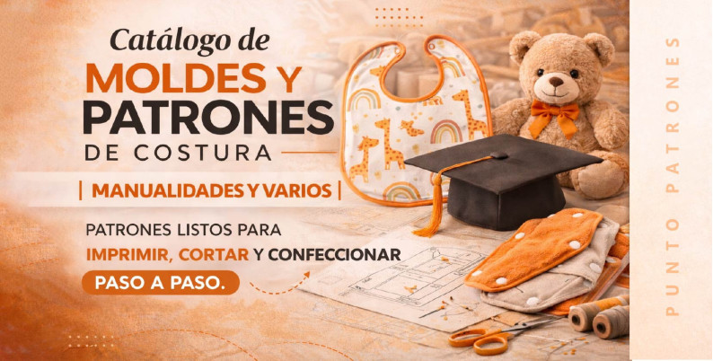 Patrones de Manualidades y Accesorios de Costura PDF | Puntopatrones®