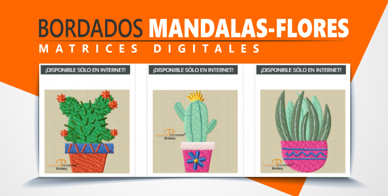 ➜ Matrices y Bordados de Flores y Mándalas | PuntoPatrones.com ®
