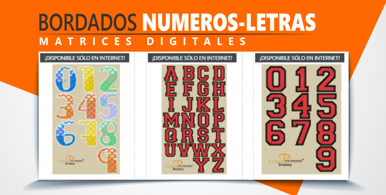 ➜ Matrices y Bordados Letras y Números | PuntoPatrones.com ®