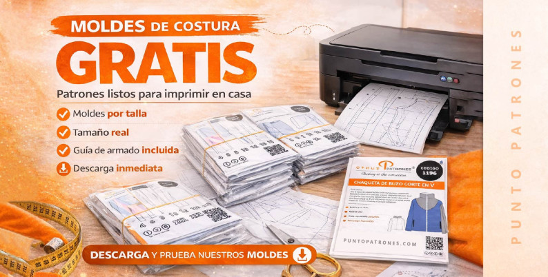 Moldes de Costura Gratis PDF para Imprimir | Puntopatrones®