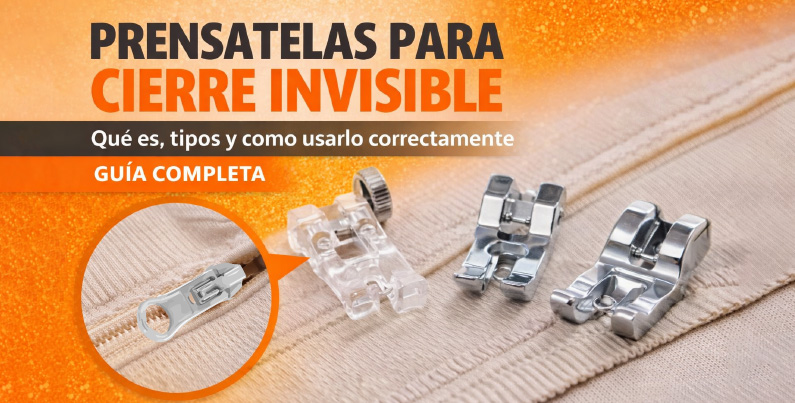 Pie para cierre invisible: Qué es, tipos y cómo usarlos | Puntopatrones®